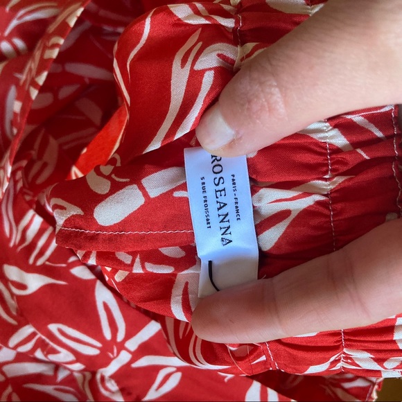 Roseanna - red, silk designer skirt, size 4 - Picture 3 of 6